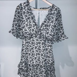 Black and White Floral Dress from Selfie Leslie